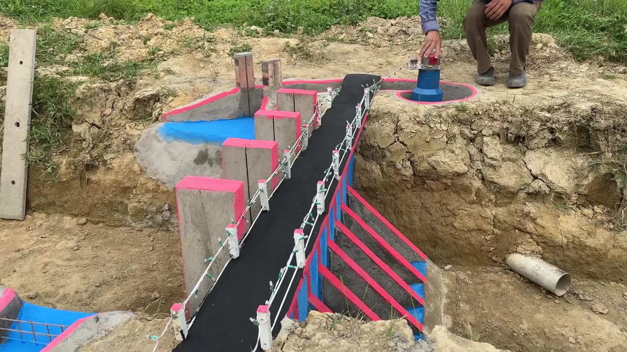Build mini hydropower on a small stream with a powerful unit