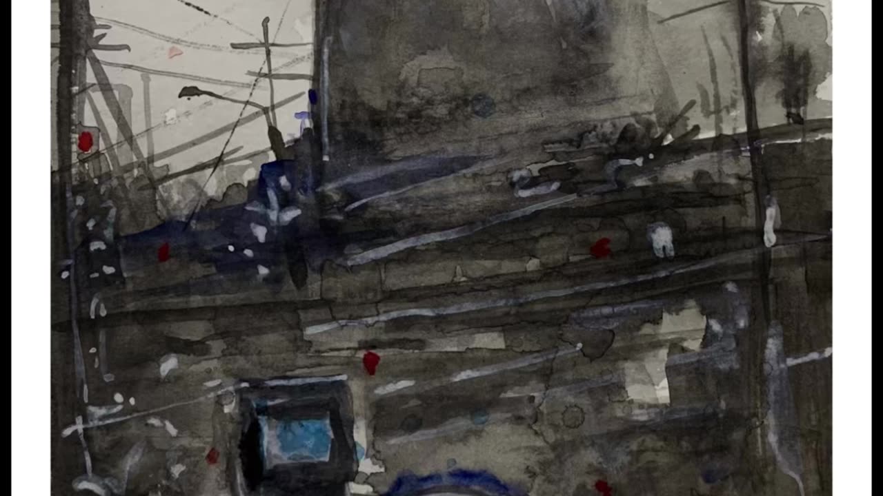 Landscape Watercolor Painting - Time-lapse Video