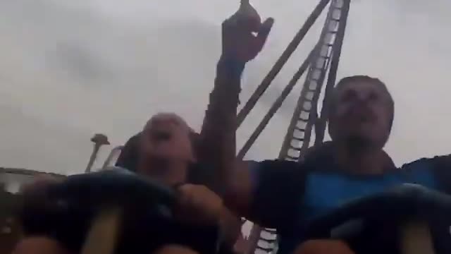 A man grabbed a cell phone from a stranger on the roller coaster