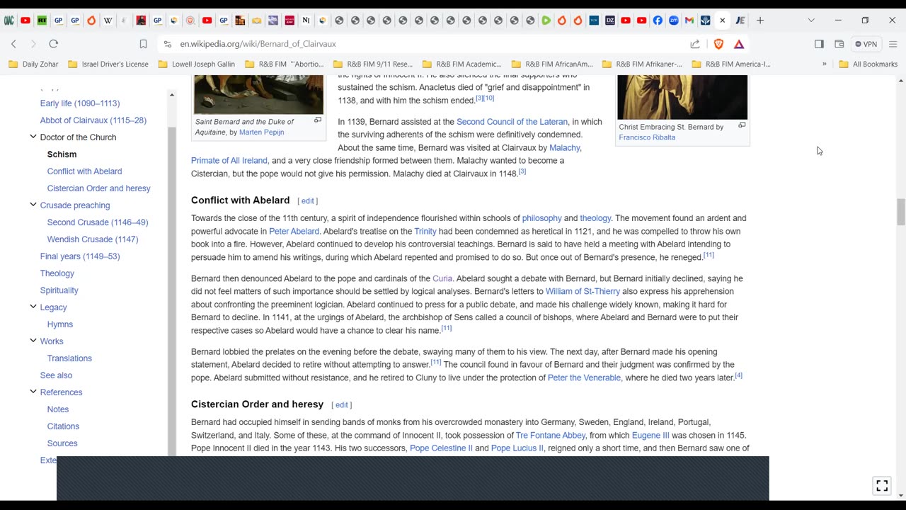 R&B Monthly Seminar: R&B Christian-Israel Fellowship (Episode #5 -- Wednesday, May 22nd, 2024). Topic: "Philo-Judaic Roman Catholic Abbot Bernard of Clairvaux (1091-1153), Savior of the Rhineland Jews during the Crusades"