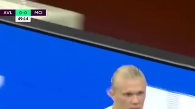 Erling haaland goal vs aston villa