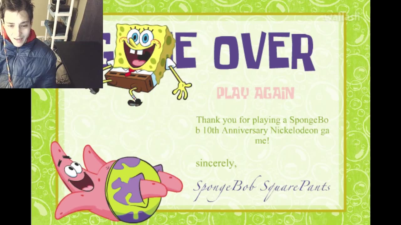 Failed Attempt #111 To Earn A High Score In The SpongeBob SquarePants Gnarly Rip Curl Video Game