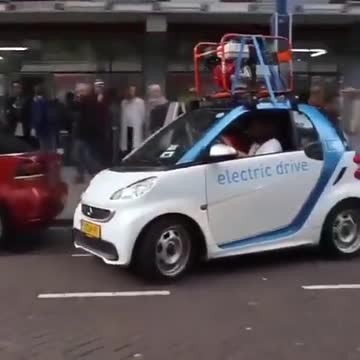 Little car in the street