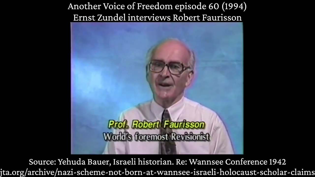 Ernst Zundel interviews Robert Faurisson (1994 clip)