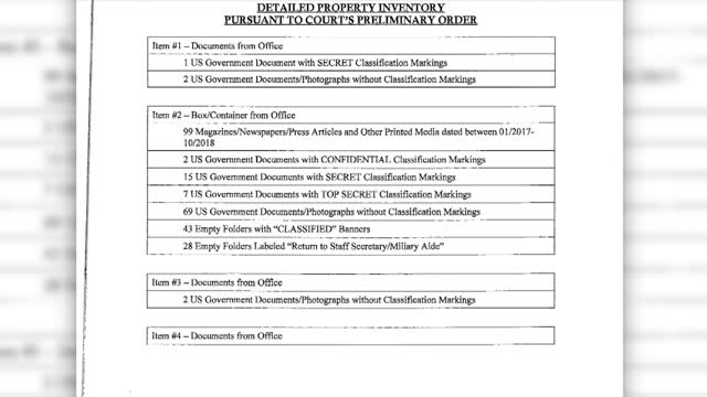 FL: Mar-A-Lago inventory document