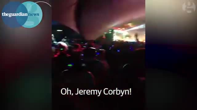 Glastonbury crowd chant 'Oh, Jeremy Corbyn' at silent disco