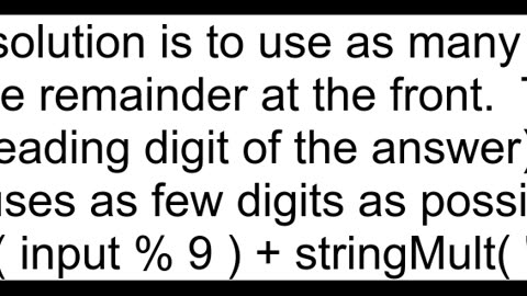 find the minimum positive integer whose sum of digits equals a certain number