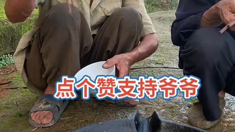 TWO GRANDFATHER DRINK WINE AND WITH EATING SHOW.