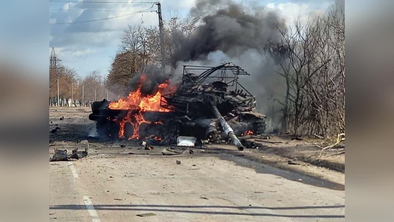 Russian tanks destroyed in Ukraine