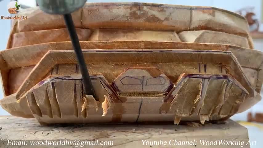 Wood carving---Toyota Lamborghini 2021 new model