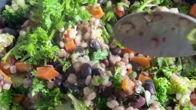 A Person Cooking A Vegetarian dish