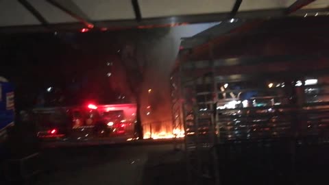 Incendio en una de las carrozas de desfile de la Feria de Bucaramanga