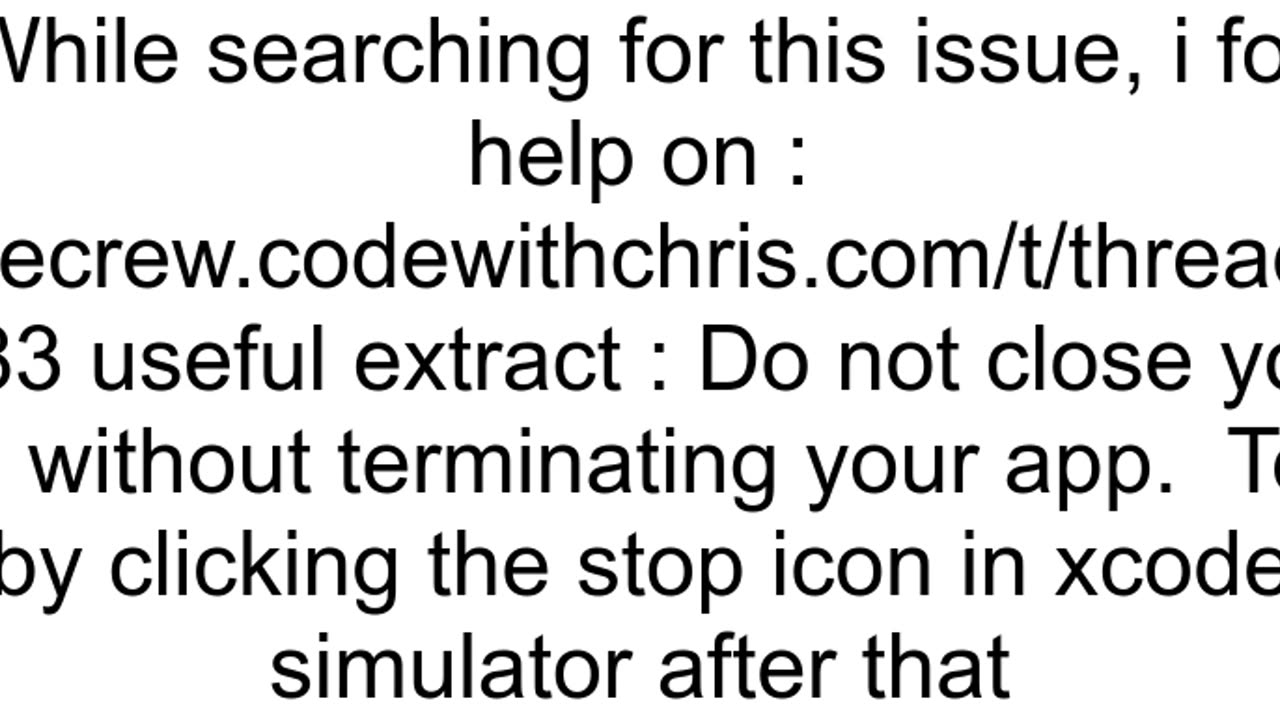 Thread1 signal SIGTERM in swift when changing hardware in IOS simulator