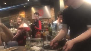 Man Floored by Chef's Performance