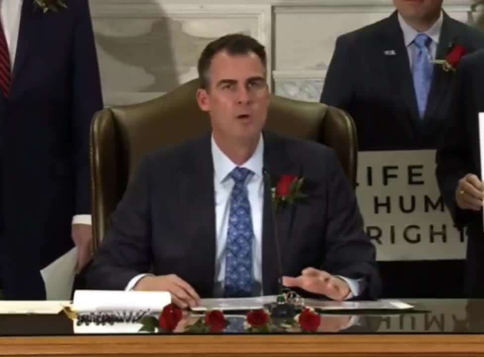 Governor Stitt in Oklahoma banned nearly all abortions in his state