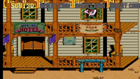 Resetting Sunset Riders arcade version with the character (STEVE).