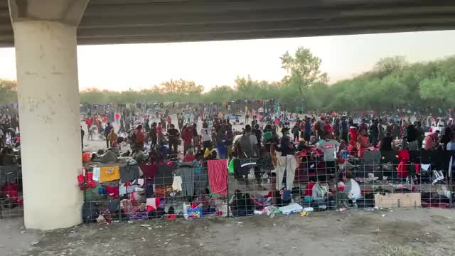 MASSIVE CROWD of Illegal Immigrants Amasses at Southern Border, Encouraged by Biden Policies