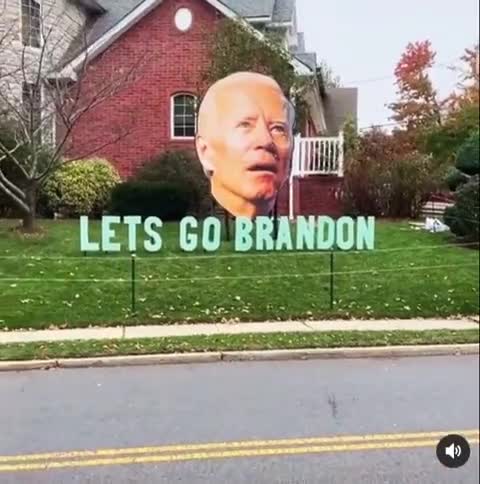 MASSIVE "Let's Go Brandon" Lawn Ornament TRIGGERS THE LIBS