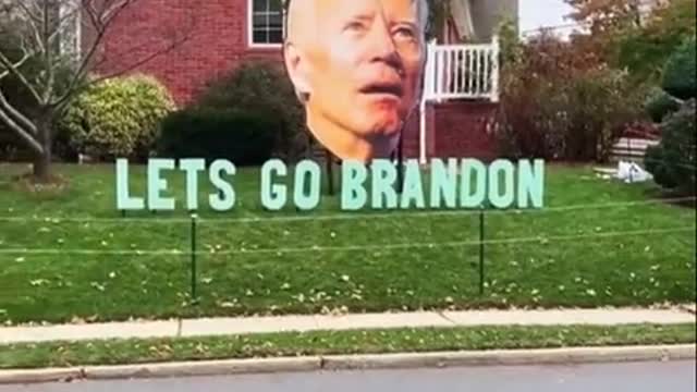 MASSIVE "Let's Go Brandon" Lawn Ornament TRIGGERS THE LIBS