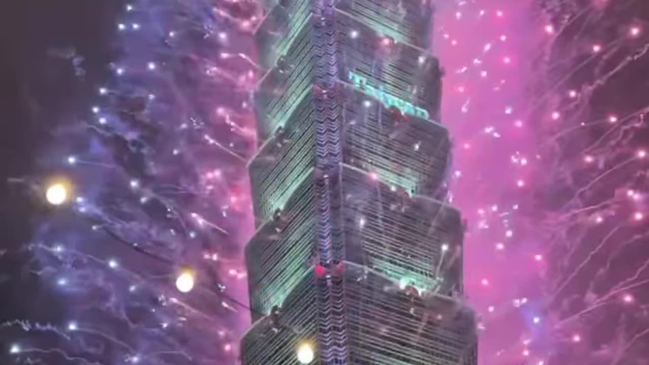 New Year's 2024 : shoots fireworks off 101 skyscraper