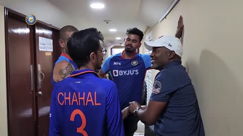 Look who is in the Dressing room - Brian Lara
