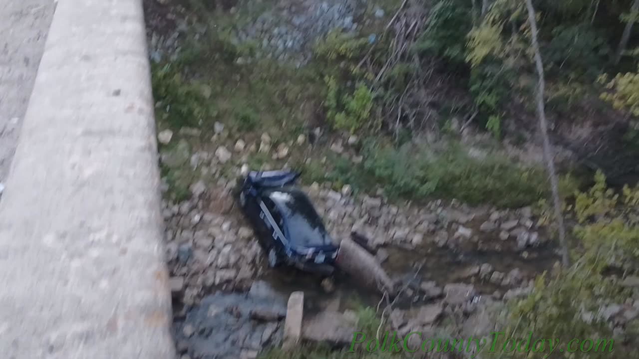 DRIVER CRASHES TO THE BOTTOM OF CREEK, NEW WILLARD, 11/04/23...