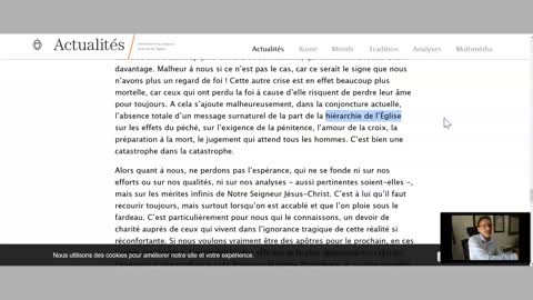 Propos du Supérieur de la FS St P. X