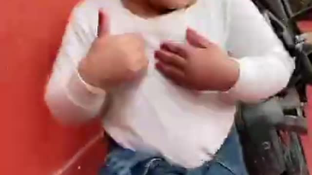 Cute baby girl dance