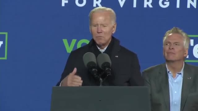 Biden's Brain BREAKS - Begins Shouting Nonsense at Rally for Radical Candidate