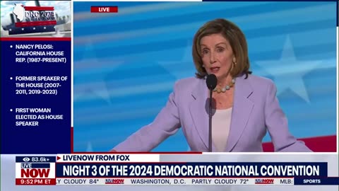 Nancy Pelosi speaks at DNC | LiveNOW from FOX