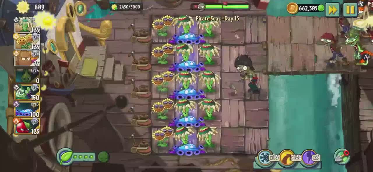 Plants vs Zombies 2 Pirate Seas - Day 13