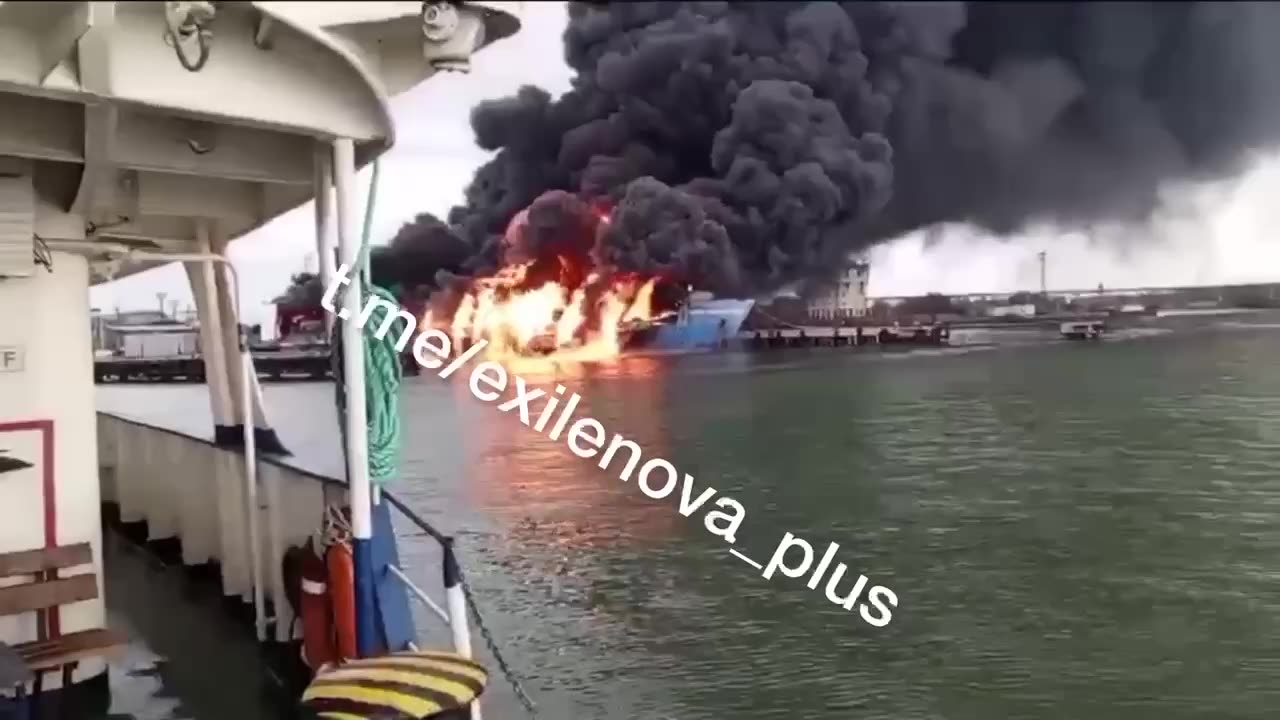 Massive Fire at Russian Port(Kuban)