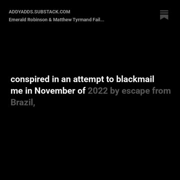 Blackmail Attempt on Addy Adds