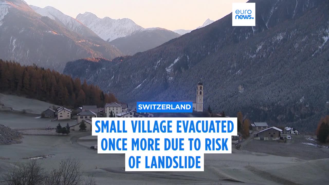 The Swiss village of Brienz has been left a ghost town following the evacuation of its inhabitants