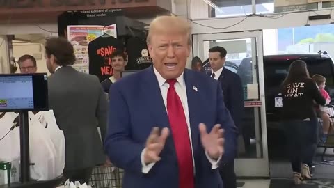 President Trump Visits Local Grocery Store In PA
