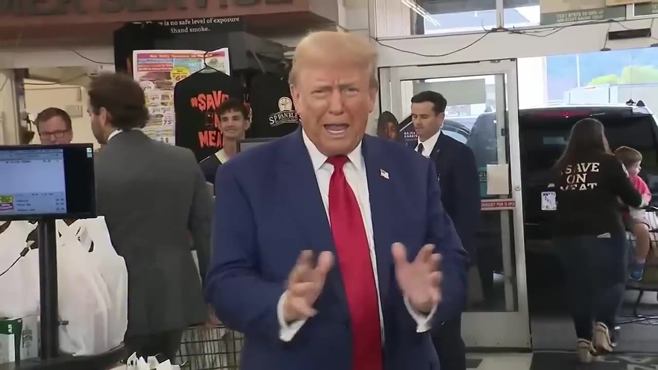President Trump Visits Local Grocery Store In PA