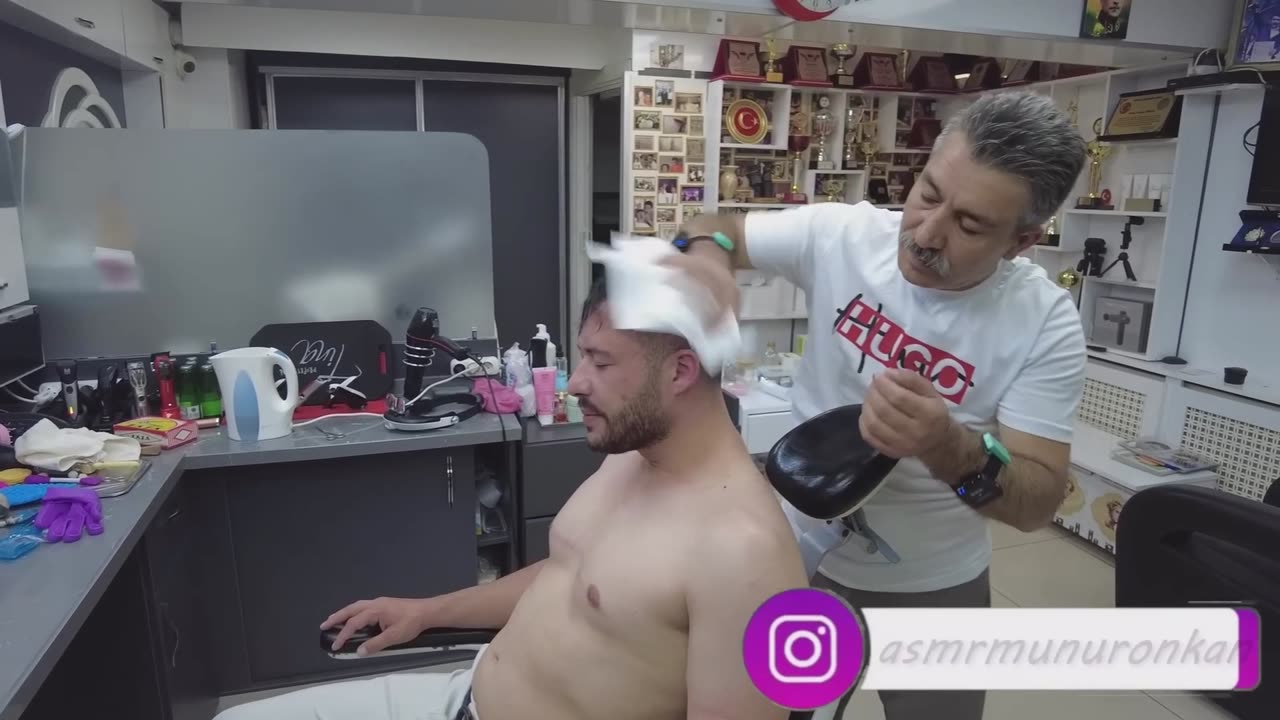 Asmr Manual Clippers and Relaxing Massage on the Turkısh Barber Chaır