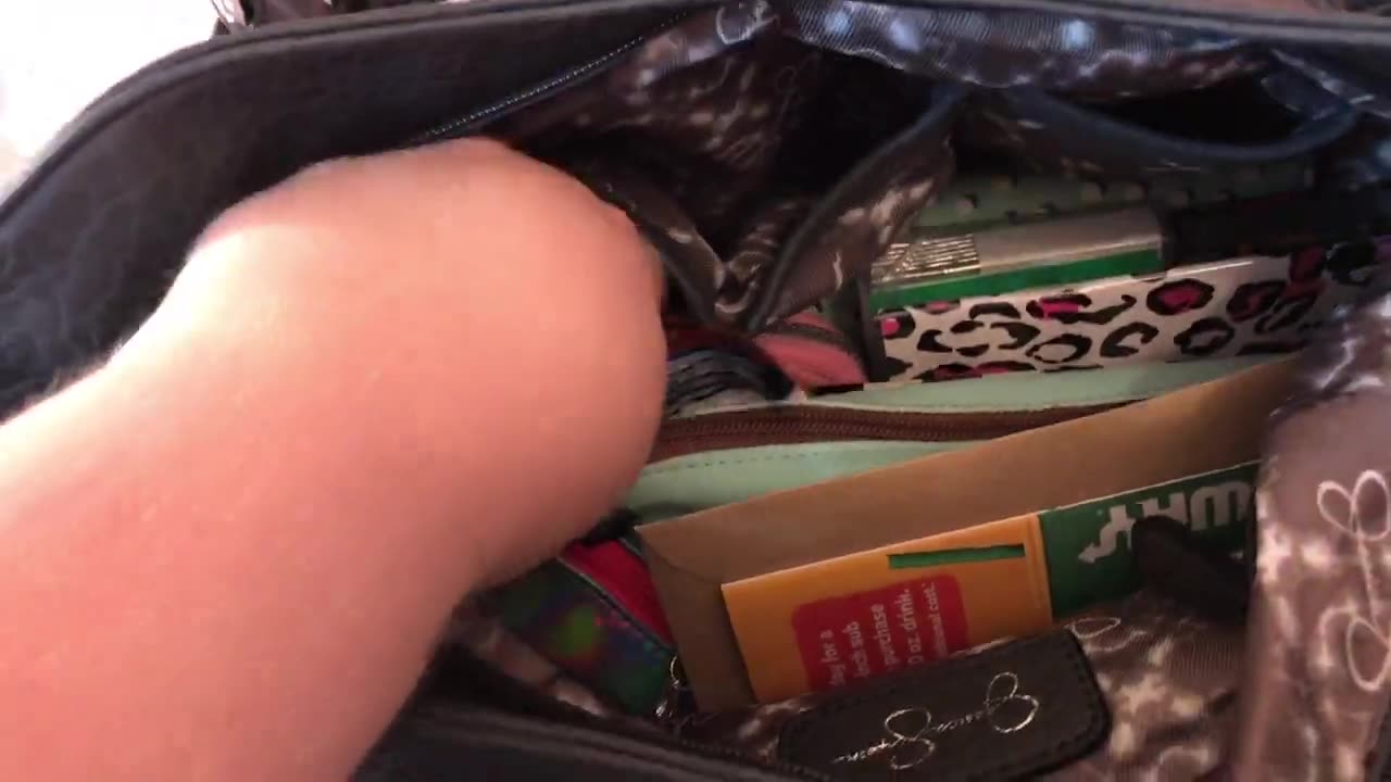 What's in my bag, Jessica Simpson Eva Purse. Large bag with lots of stuff!