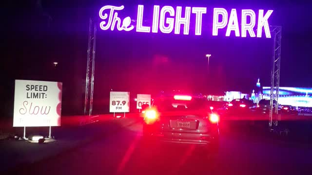 Lights Drive Through with Family