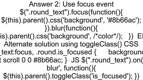 jquery add class to parent on input focus