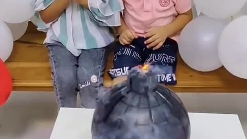 Shorts funny video# bomb cake happy birthday