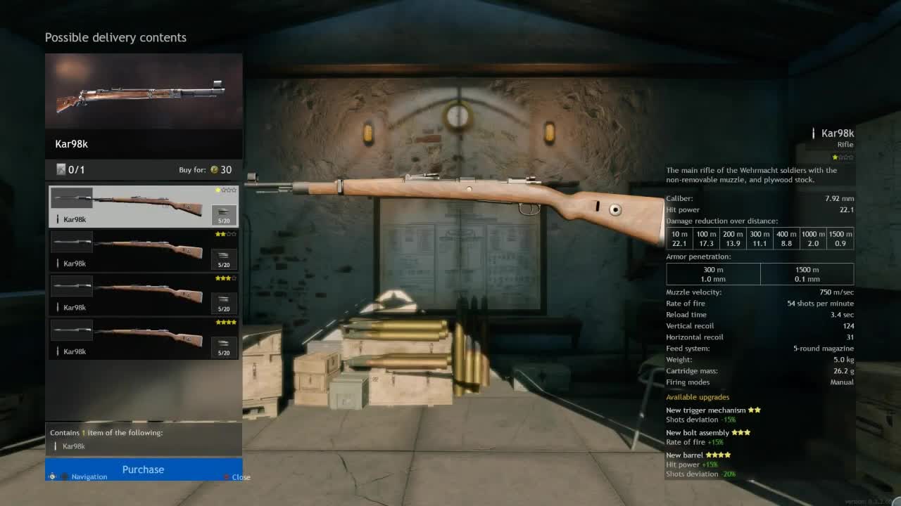 Enlisted: Wehrmacht Kar98k Bolt Action Rifle