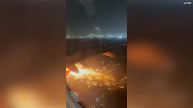 Indian plane goes to flame