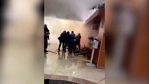 Video shows moment car drove into Texas hospital ER