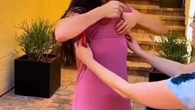 Girl cloth hack || girl removing dress funny