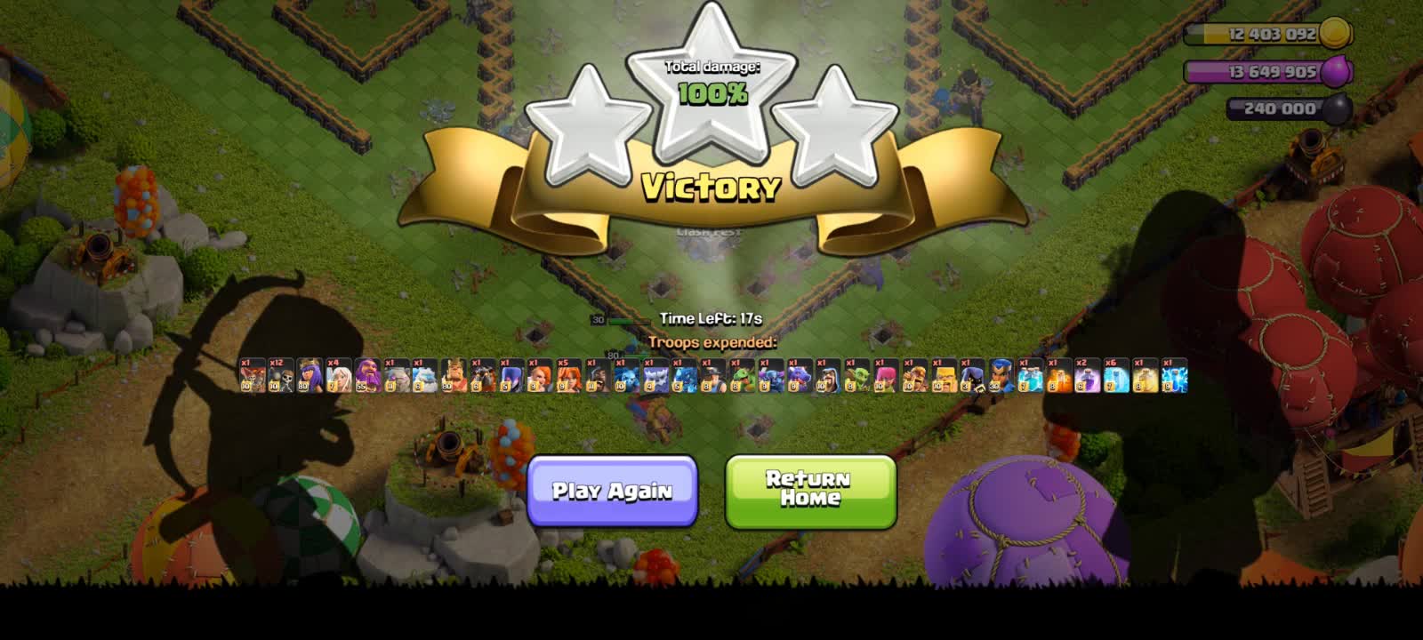 Clan fest challenge#2 ... 3star with swag spells