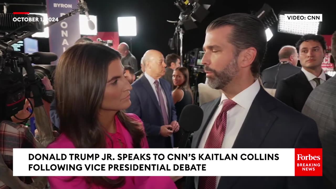 'Do You Want Your Dad To Do Another Debate-'- Trump Jr. Speaks To CNN Following Vance-Walz VP Debate