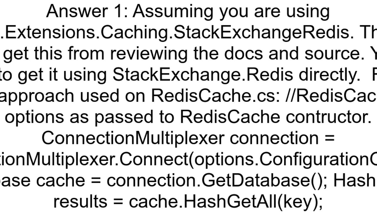 How to get expiration time for a key on Redis using Dotnet Core