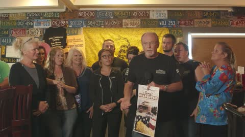 Jimmy's Roadhouse Receives Patriot Award For Staying Open.