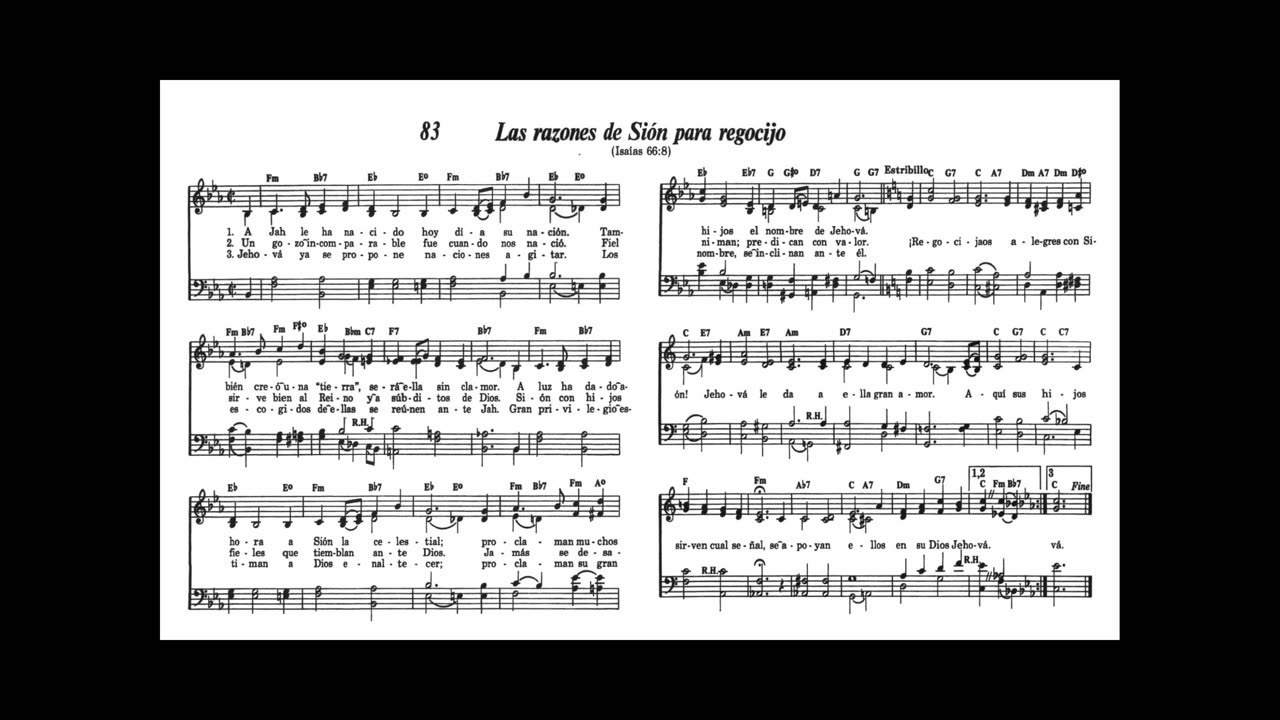 Las razones de Sión para regocijo (Canción 83 de Canten Alabanzas a Jehová)